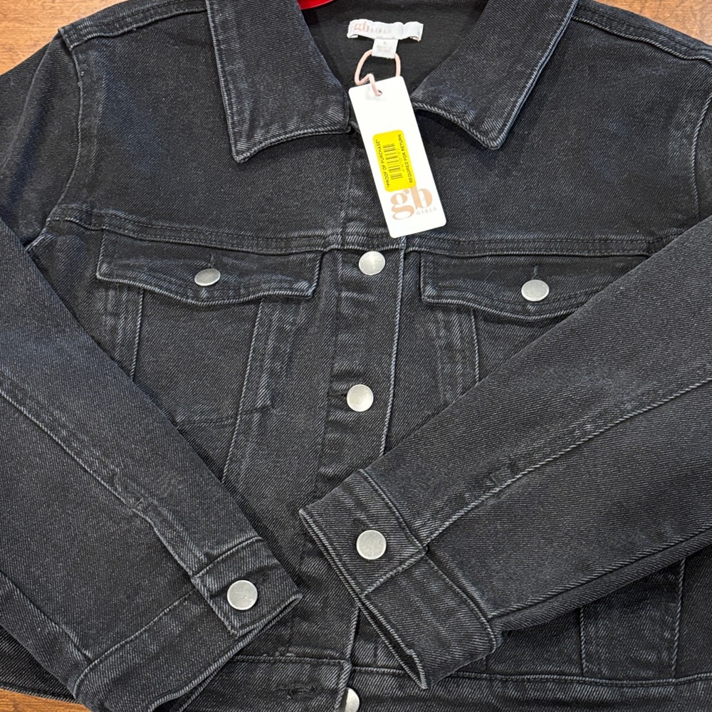 NWTGB Girls black Jean Jacket
